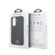 Juodas dėklas Samsung Galaxy A57 telefonui "Lacoste Iconic Petit Pique Woven Logo MagSafe Case"
