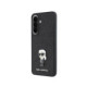 Juodas dėklas Samsung Galaxy A57 telefonui "Karl Lagerfeld Fixed Glitter Metal Ikonik Case"