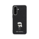 Juodas dėklas Samsung Galaxy A57 telefonui "Karl Lagerfeld Fixed Glitter Metal Ikonik Case"