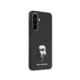 Juodas dėklas Samsung Galaxy A57 telefonui "Karl Lagerfeld Fixed Glitter Metal Ikonik Case"