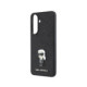 Juodas dėklas Samsung Galaxy A57 telefonui "Karl Lagerfeld Fixed Glitter Metal Ikonik Case"