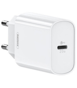 Baltas 20W 1xUSB-C pakrovėjas "Remax RP-U70"