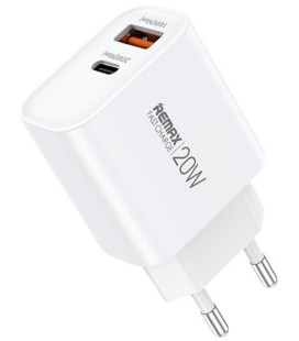 Baltas 20W 1xUSB-A + 1xUSB-C pakrovėjas "Remax RP-U120"