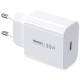 Baltas 30W 1xUSB-C pakrovėjas "Remax CA09"