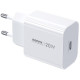 Baltas 20W 1xUSB-C pakrovėjas "Remax CA08"