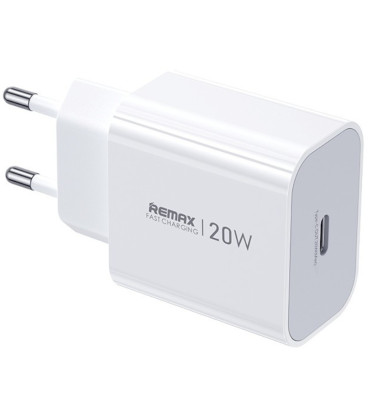 Baltas 20W 1xUSB-C pakrovėjas "Remax CA08"