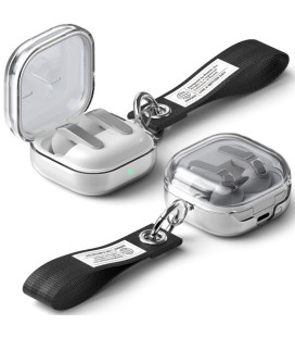 Juodas / skaidrus dėklas Samsung Galaxy Buds 4 / 4 Pro ausinėms "Ringke Air"