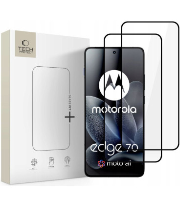 Apsauginis grūdintas stiklas Motorola Edge 70 5G telefonui "Tech-Protect Glass Fit+ 2-Pack"