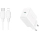 Baltas 20W 1xUSB-C pakrovėjas + USB-C - Lightning 100cm laidas "Joyroom JR-TCF20"