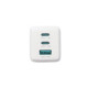 Baltas 65W 1xUSB-A + 2xUSB-C pakrovėjas + USB-C - USB-C 120cm laidas "Joyroom JR-TG10 GaN"