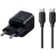 Juodas 33W 1xUSB-A + 1xUSB-C pakrovėjas + USB-C - USB-C 60W 100cm laidas "Joyroom JR-TG7"