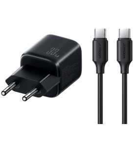 Juodas 33W 1xUSB-A + 1xUSB-C pakrovėjas + USB-C - USB-C 60W 100cm laidas "Joyroom JR-TG7"