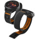 Juoda / oranžinė apyrankė Garmin Quick Release 22mm laikrodžiui "Spigen Athlex Air"