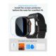 Juoda apyrankė / dėklas + stikliukas Apple Watch Ultra 1 / 2 / 3 (49 mm) laikrodžiui "Spigen Lite Fit Pro & Tempered Glass"