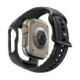 Juoda apyrankė / dėklas + stikliukas Apple Watch Ultra 1 / 2 / 3 (49 mm) laikrodžiui "Spigen Liquid Air Pro & Tempered Glass"