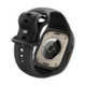 Juoda apyrankė / dėklas + stikliukas Apple Watch Ultra 1 / 2 / 3 (49 mm) laikrodžiui "Spigen Liquid Air Pro & Tempered Glass"