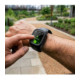 Juoda apyrankė / dėklas + stikliukas Apple Watch Ultra 1 / 2 / 3 (49 mm) laikrodžiui "Spigen Liquid Air Pro & Tempered Glass"