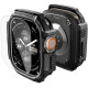 Juodas dėklas + stikliukas Apple Watch Ultra 1 / 2 / 3 (49 mm) laikrodžiui "Spigen Rugged Armor & Tempered Glass"
