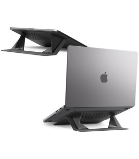 Pilkas nešiojamo kompiuterio stovas "Spigen LD201-S6 Slimfold Laptop Stand"