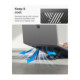 Pilkas nešiojamo kompiuterio stovas "Spigen LD201-S6 Slimfold Laptop Stand"