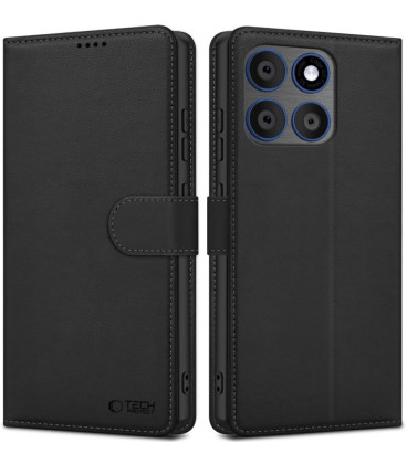 Juodas atverčiamas dėklas Motorola Edge 70 5G telefonui "Tech-Protect Wallet"