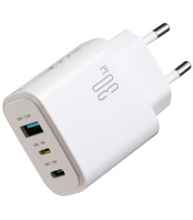Baltas 30W 1xUSB-A + 1xUSB-C + 1xLightning pakrovėjas "Joyroom JR-TG6"