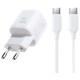 Baltas 33W 1xUSB-A + 1xUSB-C pakrovėjas + USB-C - USB-C 100cm laidas "Joyroom JR-TG7"