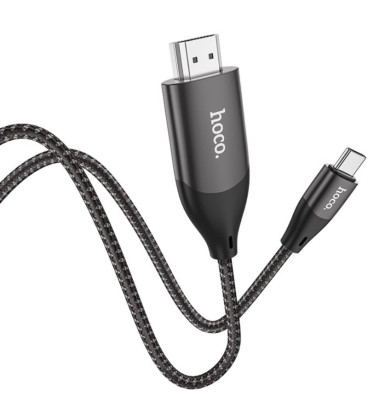 Pilkas USB-C - HDMI 200cm laidas "Hoco UA16"