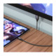 Pilkas USB-C - HDMI 200cm laidas "Hoco UA16"