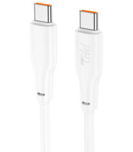 Baltas USB-C - USB-C 60W 100cm laidas "Hoco X93"