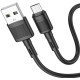 Juodas USB-A - MicroUSB 2.4A 100cm laidas "Hoco X83"