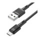 Juodas USB-A - MicroUSB 2.4A 100cm laidas "Hoco X83"