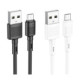Juodas USB-A - MicroUSB 2.4A 100cm laidas "Hoco X83"