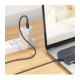 Juodas USB-A - MicroUSB 2.4A 100cm laidas "Hoco X83"
