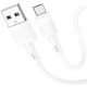 Baltas USB-A - MicroUSB 2.4A 100cm laidas "Hoco X83"