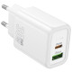 Baltas 30W GaN 1xUSB-C + 1xUSB-A pakrovėjas "Hoco N63"