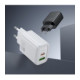 Baltas 30W GaN 1xUSB-C + 1xUSB-A pakrovėjas "Hoco N63"