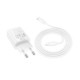 Baltas 30W GaN 1xUSB-C + 1xUSB-A pakrovėjas + USB-C - Lightning 100cm laidas "Hoco N63"
