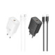 Baltas 30W GaN 1xUSB-C pakrovėjas + USB-C - Lightning 100cm laidas "Hoco N62"