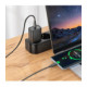 Juodas 30W GaN 1xUSB-C pakrovėjas + USB-C - USB-C 100cm laidas "Hoco N62"