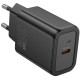 Juodas 20W GaN 1xUSB-C pakrovėjas "Hoco N60"