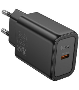 Juodas 20W GaN 1xUSB-C pakrovėjas "Hoco N60"