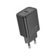 Juodas 20W GaN 1xUSB-C pakrovėjas "Hoco N60"