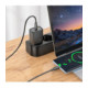 Juodas 20W GaN 1xUSB-C pakrovėjas + USB-C - USB-C 100cm laidas "Hoco N60"