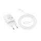 Baltas 20W GaN 1xUSB-C pakrovėjas + USB-C - USB-C 100cm laidas "Hoco N60"