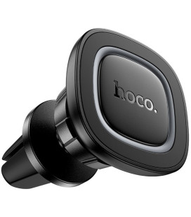 Juodas magnetinis automobilinis telefono laikiklis į groteles "Hoco H72"
