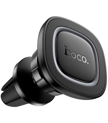 Juodas magnetinis automobilinis telefono laikiklis į groteles "Hoco H72"