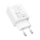 Baltas 30W GaN 1xUSB-C + 1xUSB-A pakrovėjas "Hoco N71"