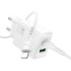 Baltas 1xUSB-C + 1xUSB-A 30W GaN pakrovėjas + USB-C - Lightning 100cm laidas "Hoco N71"