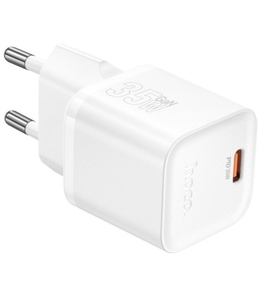Baltas 35W GaN 1xUSB-C pakrovėjas "Hoco N66"